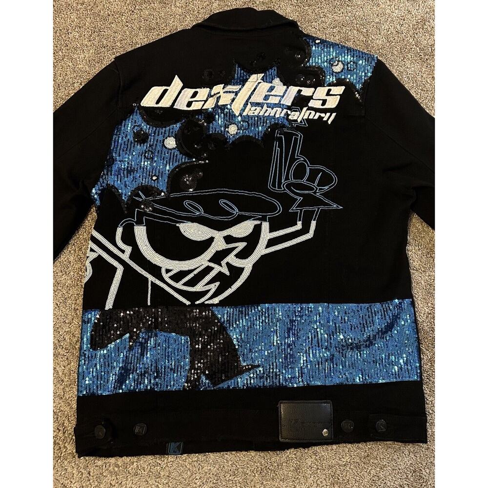 Dexters Laboratory Cartoon Network X Kryptic Black Jacket Fits Medium M Trucker